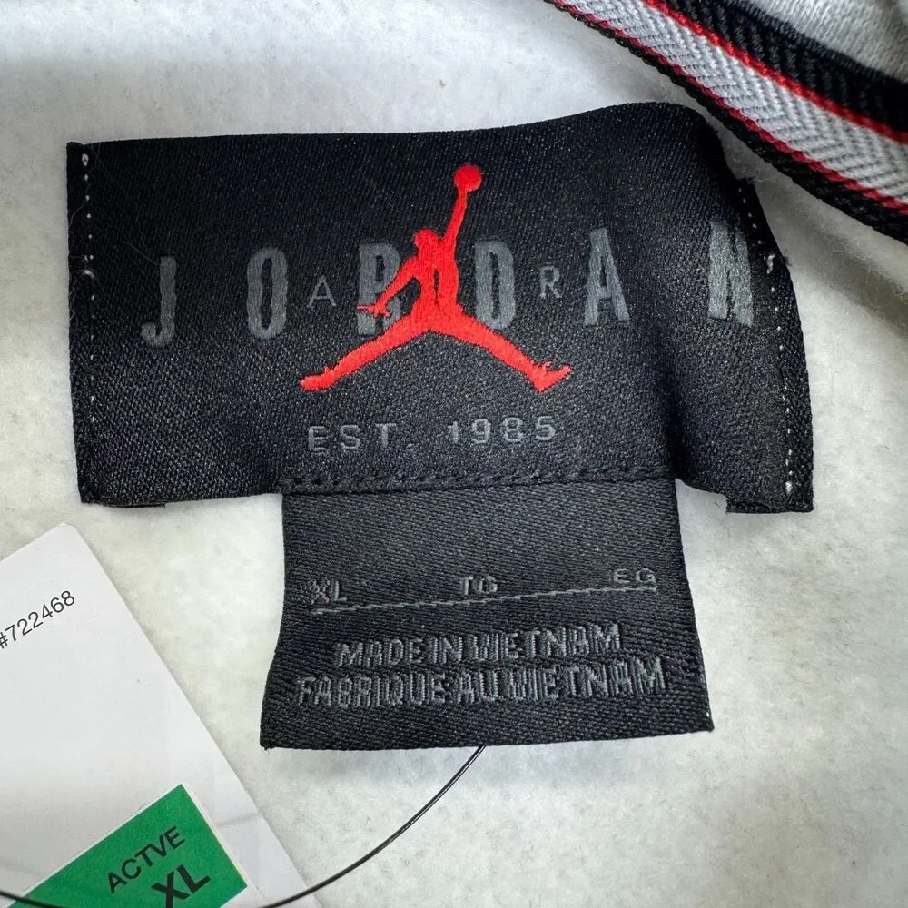 NEW Air Jordan Brooklyn Fleece Full Zip Hoodie Grey FV7289-050 Mens XL